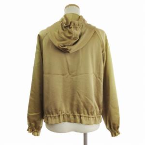 ANAYI サテン ジップアップ パーカー ブルゾン フリル ベージュ系 36 S相当