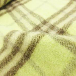 BURBERRY LONDON マフラー フリンジ ノバチェック カシミヤ100％ 黄緑 グリーン系 AA