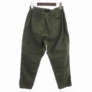 GRAMiCCi ルーズ テーパード パンツ リネン コットン カーキ F