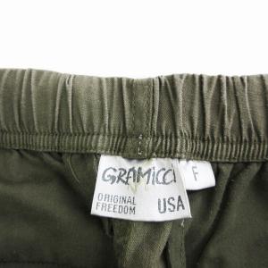 GRAMiCCi ルーズ テーパード パンツ リネン コットン カーキ F