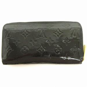 LOUIS VUITTON ヴェルニ ジッピーウォレット M90075 ラウンドファスナー 長財布 黒 ブラック系