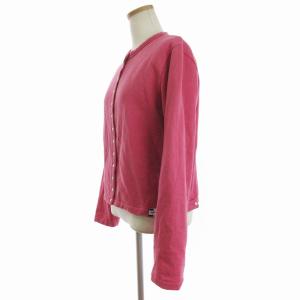 agnes b. 裏起毛 スウェット カーディガン プレッション クルーネック ピンク 1 S相当