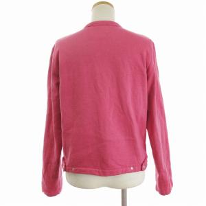 agnes b. 裏起毛 スウェット カーディガン プレッション クルーネック ピンク 1 S相当