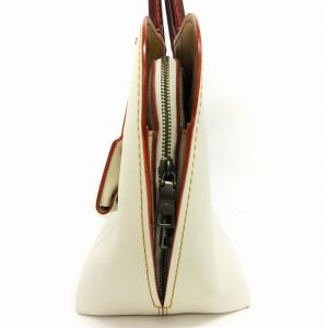 COACH ダコタ サッチェル ハンドバッグ 59132 レザー オフホワイト ワインレッド系 AA