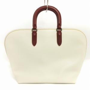 COACH ダコタ サッチェル ハンドバッグ 59132 レザー オフホワイト ワインレッド系 AA