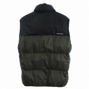 CONVERSE タグ付き 撥水 切替 中綿ベスト バイカラー 1540-5402 カーキ 黒 ブラック L ECSS0