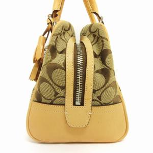 COACH ハンドバッグ ミニボストン シグネチャー 8K05 ベージュ系 GY35