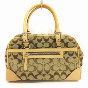 COACH ハンドバッグ ミニボストン シグネチャー 8K05 ベージュ系 GY35