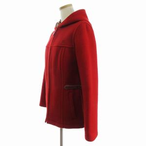 BURBERRY BLUE LABEL ジップアップ ウール コート ノバチェック 赤 レッド 38 M相当
