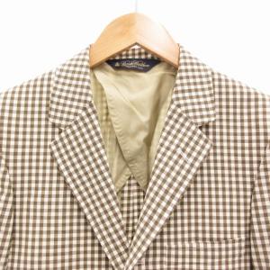 Brooks Brothers タグ付き テーラードジャケット ブレザー シングル 2B 段返り センターベント 背抜き ギンガムチェック 35SHT XS
