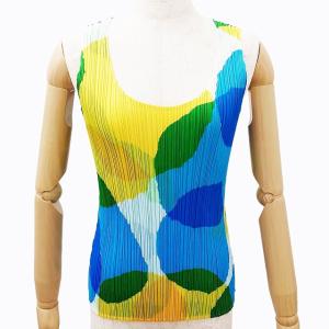PLEATS PLEASE ISSEY MIYAKE PP81-JK711 イッセイミヤケ プリーツ ノースリーブ カットソー ブラウス 3 マルチカラー