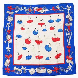 カレ90 La Dance バレリーナ 大判 スカーフ ストール ブルー