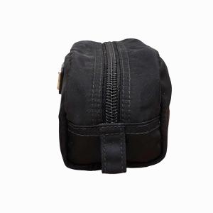 PRADA ポーチ 小物入れ 化粧ポーチ 三角ロゴプレート ナイロン ブラック 0129