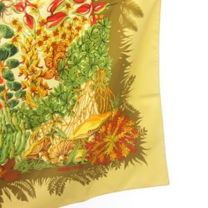 HERMES カレ90 L’Ile Deserte 無人島 スカーフ ストール ショール ベージュ