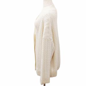 Spick&Span タグ付 23AW ハミルトンケーブルカーディガン Vネック ニット 羽織り 金ボタン ビッグシルエット 23080200510030