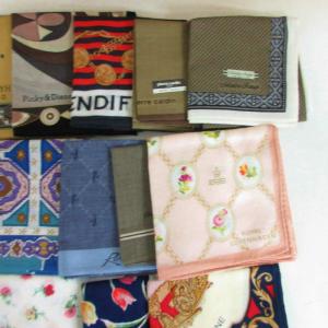 美品 フェンディ バーバリー サンローランなど ハンカチ 手拭い