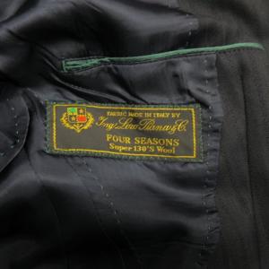 Loro Piana テーラードジャケット ブレザー Super130's シャドーストライプ 総裏 本切羽 紺 ネイビー AB8 約3L 0308