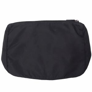 PRADA ポーチ クラッチバッグ セカンドバッグ 三角ロゴプレート イタリア製 ブラック 0303