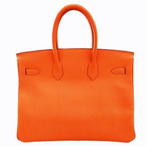 HERMES バーキン35 エプソン H刻印 2004年 内縫い ハンドバッグ 金具 ターンロック オレンジ