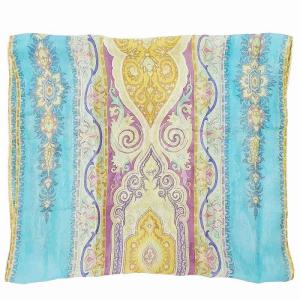 ETRO ロングスカーフ ストール シルク ペイズリー 総柄 イタリア製 マルチカラー 0303