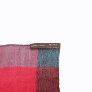 HERMES 大判ストール ショール  カシミア 英国 イギリス製 レッド 0321