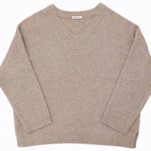 20AW Boucle Vネックプルオーバー ニット セーター 20080500808030 ベージュ 0326