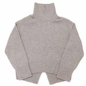 22AW JADE MIDI タートルネックプルオーバー ニット セーター カシミヤ 22080500425030 グレー