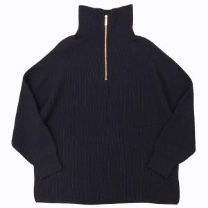 EVERYDAY I LIKE 21AW Half Zip Sweater ハーフジップ リブニット セーター タートルネック スリット 21080500816030