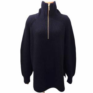 EVERYDAY I LIKE 21AW Half Zip Sweater ハーフジップ リブニット セーター タートルネック スリット 21080500816030