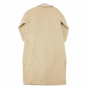 Max Mara 白タグ チェスターコート ロングコート Aライン カシミヤ混 ロゴ ボタンレス ベージュ 38