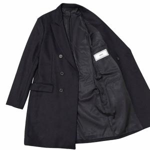 AMI Alexandre Mattiussi CLASSIC DOUBLE BREASTED COAT チェスターコート 46 ダークネイビー
