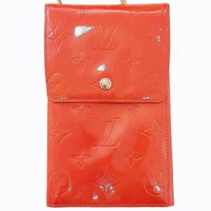 モノグラム ヴェルニ ウォーカー ポシェット ウォレット ショルダーバッグ ポーチ フランス製 M91153 レッド系 0404