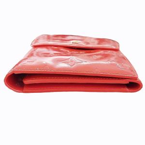 LOUIS VUITTON モノグラム ヴェルニ ウォーカー ポシェット ウォレット ショルダーバッグ ポーチ フランス製 M91153 レッド系 0404