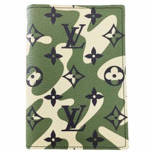 × 村上隆 M58027 モノグラム フラージュ クーベルテュール パスポートケース カモフラ