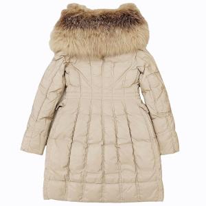 Ermanno Scervino ダウンコート ジャケット キルティング アニマルファーフード  毛皮 フーディ イタリア製 アイボリー 40 Mサイズ相当