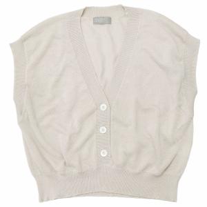 MARGARET HOWELL 23SS COTTON SILK MHL ニット プルオーバーベスト  578-3161003 シルク混 ライトベージュ系