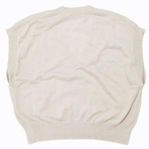 MARGARET HOWELL 23SS COTTON SILK MHL ニット プルオーバーベスト  578-3161003 シルク混 ライトベージュ系