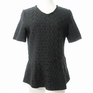 カットソー 半袖 Vネック ストレッチ 黒 40 国内正規品 0530