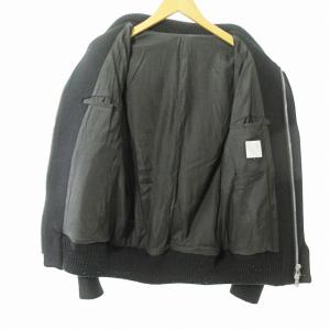 KURO Super100' Wool Melton Award Jacket ウール メルトン アワード ジャケット ブルゾン レザー