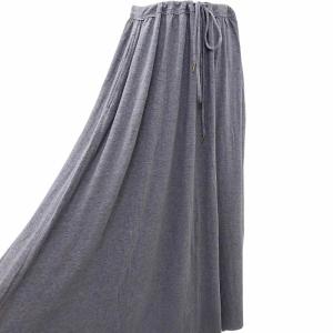 Ron Herman イージー フレアスカート 無地 ドローストリング ロング グレー S 0730