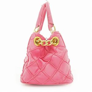 Harrods ハンドバッグ スクエア レザー チェーン ピンク