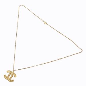 CHANEL ココマーク ネックレス ペンダント 15c ロゴ メッキ 金色 ゴールドカラー