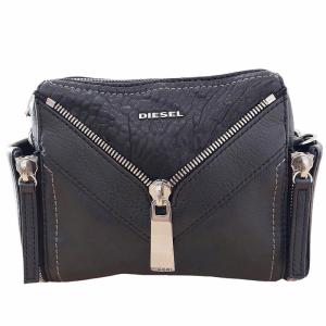 DIESEL LE-ZIPPER チェーン ショルダーバッグ ハンドバッグ 2WAY ジップ レザー ロゴ 黒 ブラック 0905
