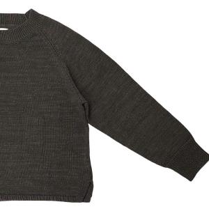 MHL. 美品  23AW CONTRAST COTTON LINEN ニット セーター サイドスリット 長袖 595-4163502
