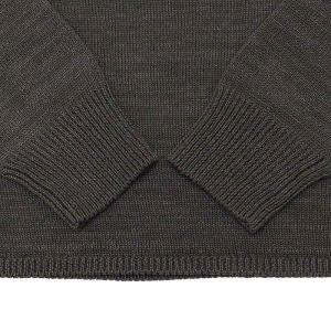MHL. 美品  23AW CONTRAST COTTON LINEN ニット セーター サイドスリット 長袖 595-4163502
