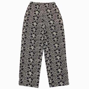 ヴィンテージ アーカイブ 90s イージーパンツ ストレート ワイド 花柄 総柄 黒 ブラック ベージュ 0922