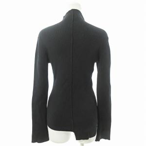ADORE 18AW リブニット セーター カットソー 長袖 ハイネック アシンメトリー 38 黒 1004