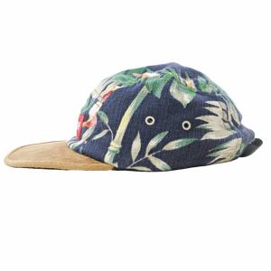 Supreme 12SS Floral Suede Camp Cap ネイビー