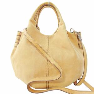 TOD'S 2WAY ハンドバッグ ショルダーバッグ レザー ベージュ 1018