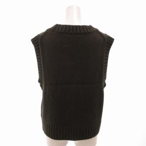 MHL. 美品 23AW COARSE COTTON LINEN 595-4161500 ニットベスト ノースリーブセーター 麻 リネン